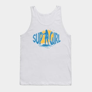 SUP Girl Standup Paddle Board Vintage Gift Tank Top